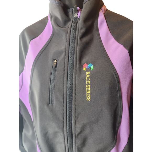 Team Ortho Jacket Womens Large Race Softshell Running Windbreaker Marathon - Picture 3 of 13